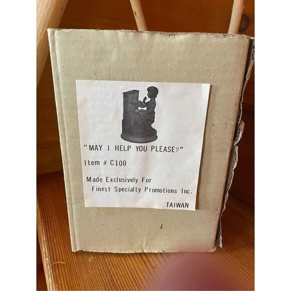 Vintage porcelain Female  Telephone Switchboard Operator Music box Motion - Picture 6 of 6